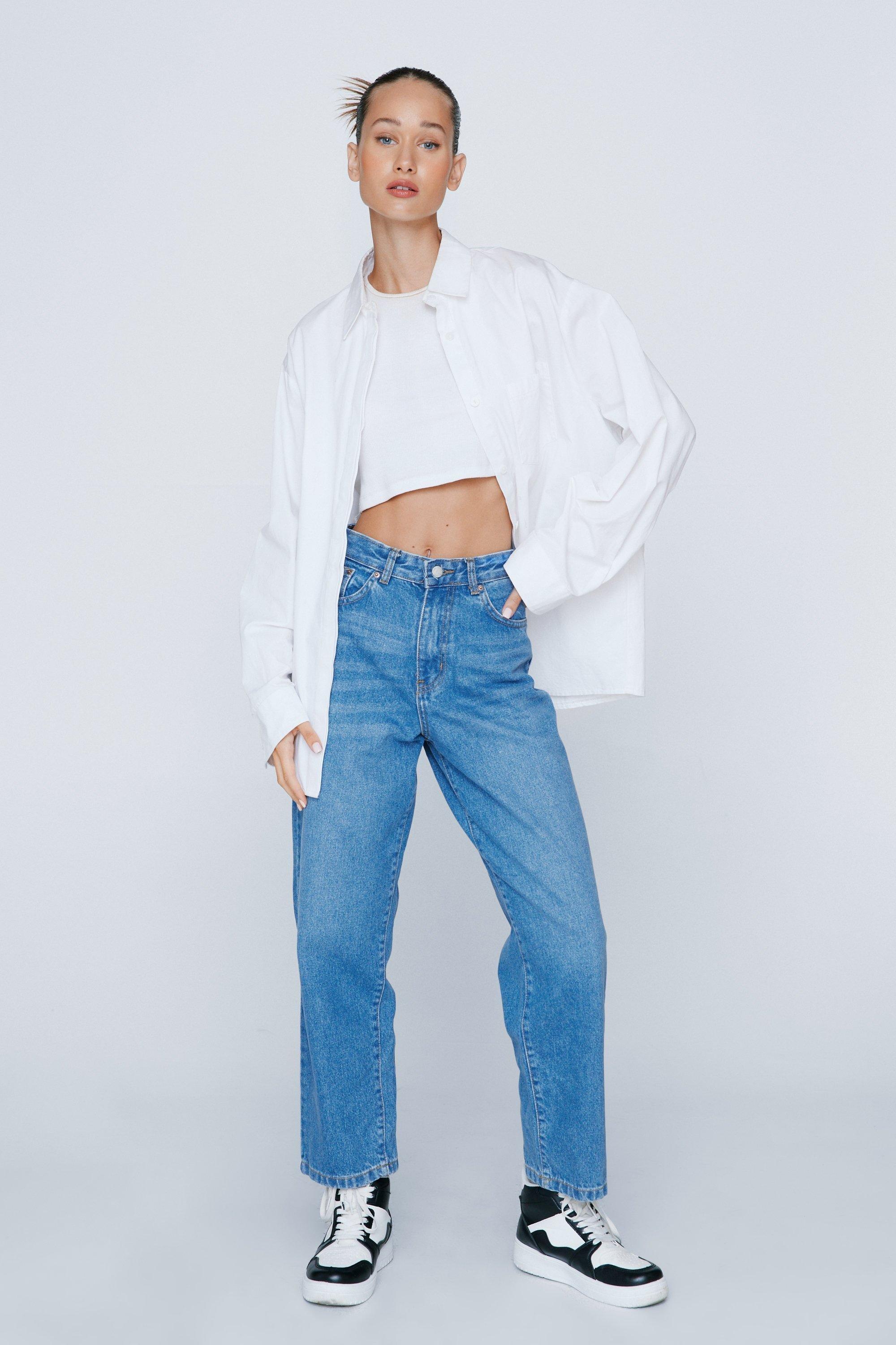 Split best sale denim jeans